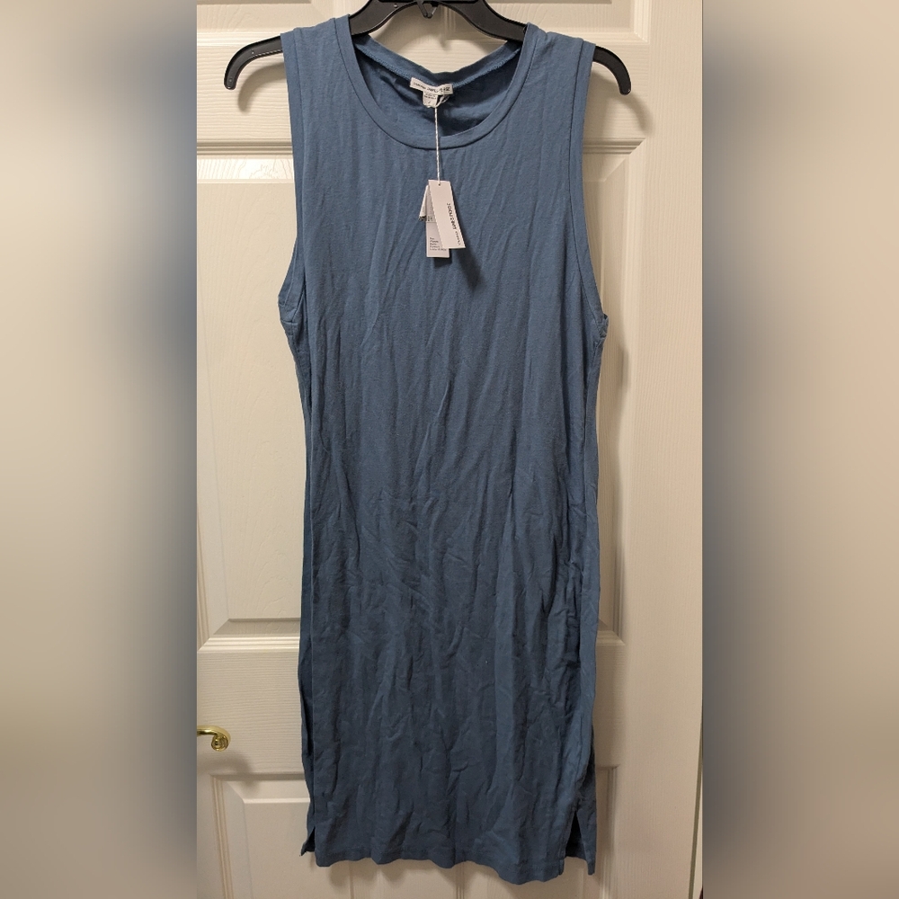 James Perse Blue Sleeveless Tank Dress